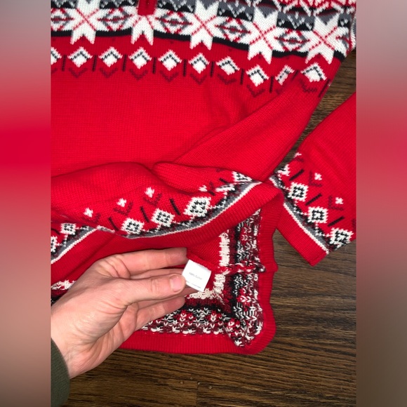 Hanna Andersson Holiday Fairisle Cotton Sweater size 140 or 10 - Picture 3 of 3